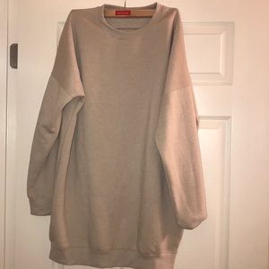 Carli Bybel X Missguided Nude Sweater Dress